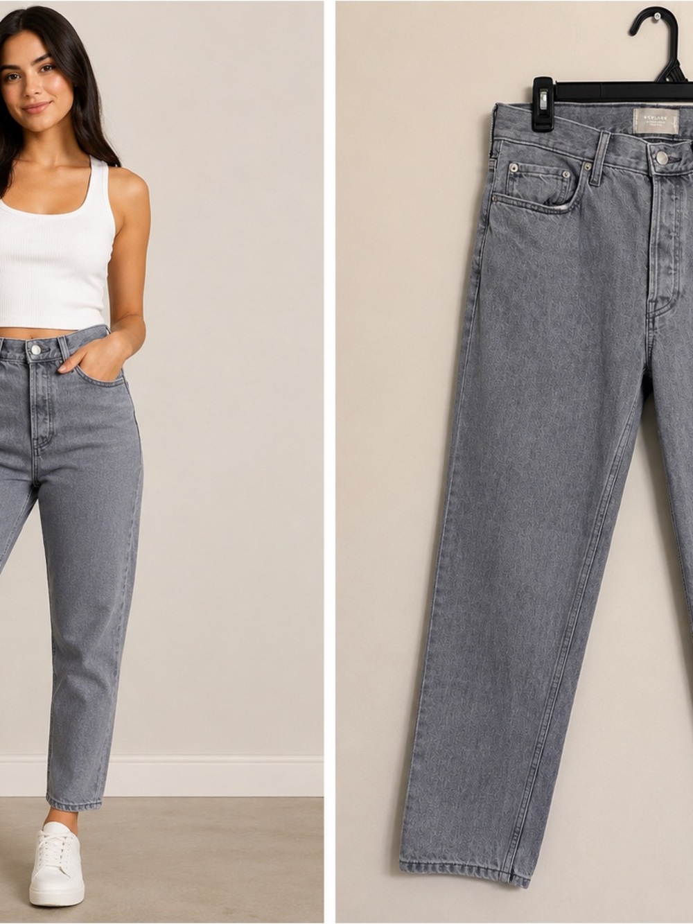 Everlane The Relaxed Straight Jean Gray Organic Cotton Women’s Size 26